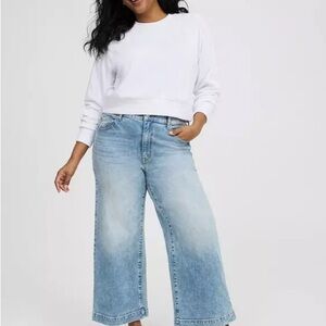 High-Rise Wide-Leg Ankle Crop Jean